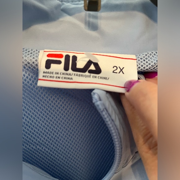 🩵Fila Windbreaker jacket. Size 2x. NWOT. Bought but never wore. 🩵 - Picture 2 of 8
